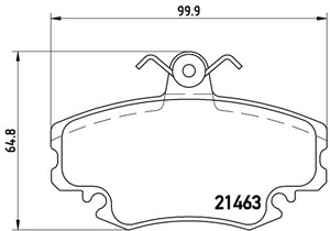 Bremseklosser sett, Framaksel, RENAULT CLIO II, TWINGO I, TWINGO Skåp/halvkombi I, 1611460280, 410602192R, 410609342R, 425041, 425070, 4