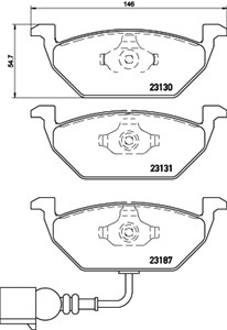 Bremseklosser sett, Framaksel, AUDI,SEAT,SKODA,VW, 10235749, 180698151A, 1J0698151D, 1J0698151E, 1J0698151F, 1J0698151G, 1K0698151A, 1K0