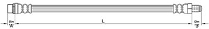 Bremseslange, Foran, Høyre, Venstre, RENAULT KANGOO / GRAND KANGOO II, KANGOO BE BOP, KANGOO Express, 4621 075 73R, 8200 441 654