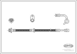 Bremseslange, Bakaksel, HONDA CR-V II, 01466S9A000