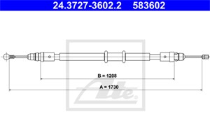 Kabel, parkeringsbremse, Bak, OPEL,RENAULT,VAUXHALL, 36 40 068 89R, 36 40 078 08R, 44 08 336, 44 21 932, 95508423, 95510528