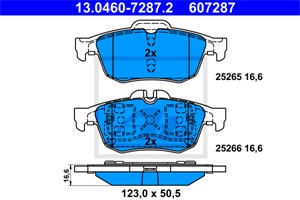 Bremseklosser sett, Bakaksel, RENAULT LATITUDE, 44 06 021 54R