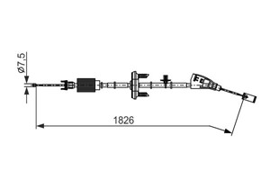 Kabel, parkeringsbremse, Foran, Senter, CITROËN C4 GRAND PICASSO I, C4 PICASSO Minibus, minivan I, 4746 21