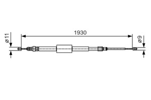 Kabel, parkeringsbremse, Høyre, Venstre, RENAULT MEGANE Coupé-Cabriolet II, 82 00 247 042