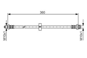 Bremseslange, Bakaksel, Innvendig, CITROËN,FIAT,PEUGEOT, 46833122, 4806 77, 4806 C7