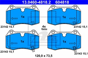Bremseklosser sett, Framaksel, NISSAN 350Z Coupé, 350Z Roadster, D10F0-CD026, D10F0-CD028