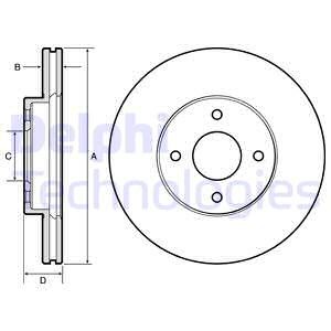 Bremseskive, Framaksel, NISSAN MICRA IV, NOTE, 40206-1HA0A, 402061HA0B, 40206-1HA0H