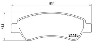 Bremseklosser sett, Bakaksel, CITROËN,FIAT,PEUGEOT, 1611140880, 1611457480, 425359, 425360, 425469, 71770028, 71773149, 77364016, E17230