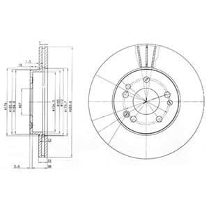 Bremseskive, Framaksel, MERCEDES-BENZ, 124 421 1612, 124 421 161264, 124 421 2712, 129 421 0212, 129 421 0312, A12 442 161264, A124 421