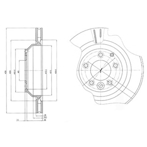 Bremseskive, AUDI Q7, PORSCHE CAYENNE, 7L8 615 601A, 7L8 615 601D, 7L8615601, 955 352 401 50, 95535240150, 95535240151