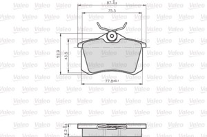 Bremseklosser sett, Bakaksel, CITROËN,PEUGEOT, 1E0698451, 1E0698451D, 425396, 4253-96, 792698, 7M0698451, 7M3698451E