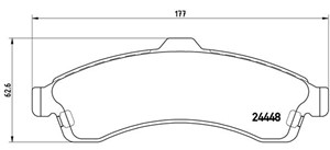 Bremseklosser sett, Framaksel, CHEVROLET TRAILBLAZER, ISUZU ASCENDER, SAAB 9-7X, 12497782, 8124977820, 8888924640, 8889644230, 888964424