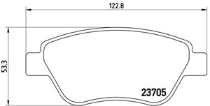 Bremseklosser sett, Framaksel, FIAT 500, 500 C, IDEA, IDEA Van, PANDA, LANCIA MUSA, 77362179, 77362743, 77363035, 77363992, 9949556