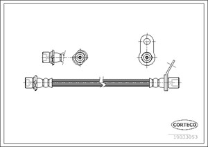 Bremseslange, Venstre bakaksel, Høyre, TOYOTA AVENSIS, AVENSIS Kombi, AVENSIS Liftback, 9008094065