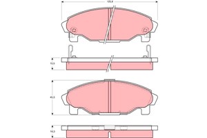 Bremseklosser sett, Framaksel, DAIHATSU CHARADE IV, CHARADE Sedan IV, GRAN MOVE, 00491-87727, 00491-87727-000, 04491-87724, 04491-87725,