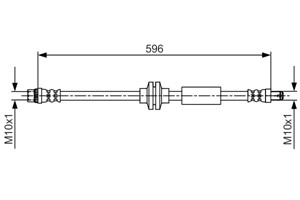 Bremseslange, Bakaksel, OPEL MOVANO B Buss, MOVANO B Flak/chassi, MOVANO B Skåp, VAUXHALL MOVANO Mk II, 4406251, 95513855