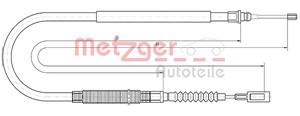 Kabel, parkeringsbremse, Bak, Høyre, Venstre, CITROËN,FIAT,PEUGEOT, 1338 691 080, 4745.W7