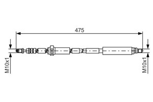Bremseslange, Framaksel høyre, FORD KA, STREET KA, 1236087, 1256255, 1315750, 1479003, 3S51 2078-EC