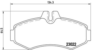 Bremseklosser sett, MERCEDES-BENZ VITO Buss [W638], VITO Skåp [W638], V-KLASS [638/2], 0004214110, 0034200120, 0034205420, A0004214110,
