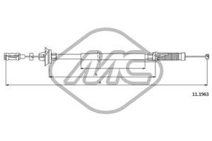 Gasskabel, CITROËN JUMPER Buss, JUMPER Flak/chassi, JUMPER Skåp, FIAT DUCATO Buss, PEUGEOT BOXER Buss, BOXER Flak/chassi, BOXER Skåp, 13