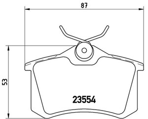 Bremseklosser sett, Bakaksel, CITROËN,NISSAN,OPEL,RENAULT, 1617190980, 1631831780, 3649110, 440600295R, 440600364R, 440600819R, 44060246
