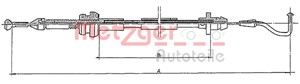 Gasskabel, SEAT TOLEDO I, TOLEDO II, VW GOLF I, GOLF II, PASSAT B3/B4, PASSAT B3/B4 Variant, 171 721 555T