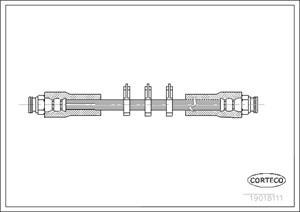 Bremseslange, Framaksel, ALFA ROMEO 164, 60507992, 60546644