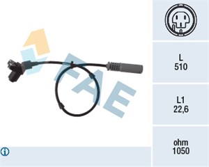 Sensor, hjulturtall, Bakaksel, BMW 3 Compact [E36], Z3 Coupé [E36], Z3 Roadster [E36], 34 52 1 164 643, 34 52 1 182 525, 34 52 1 182 795