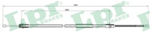 Kabel, parkeringsbremse, Bak, Høyre, OPEL,RENAULT,VAUXHALL, 7700307721