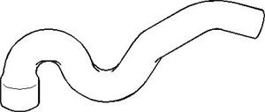 Ladeluftslange, Nede, AUDI A4 B5, A4 B5 Avant, VW PASSAT B5, PASSAT B5 Variant, 8D0 145 828A, 8D0 145 828G