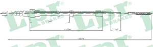 Kabel, parkeringsbremse, Høyre, Venstre, VW GOLF III, GOLF Cabriolet III, GOLF Cabriolet IV, GOLF Variant III, VENTO, 1H0609721E