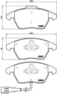 Bremseklosser sett, Framaksel, AUDI,SEAT,SKODA,VW, 1K0698151, 1K0698151C, 1K0698151E, 1TD698151, 3C0698151, 3C0698151B, 3C0698151K, 5K06