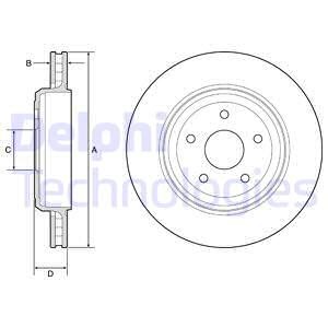 Bremseskive, Bakaksel, JEEP GRAND CHEROKEE IV, 5151512AC, 5181512AB, 5181512AC