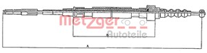 Kabel, parkeringsbremse, Bak, Høyre, Venstre, VW GOLF II, JETTA II, 191 609 721A