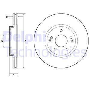 Bremseskive, Framaksel, SSANGYONG ACTYON II, ACTYON SPORTS I, ACTYON SPORTS II, KORANDO, KORANDO VAN, 4144134000, 4144134001, 4144134002