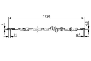 Kabel, parkeringsbremse, Bak, Høyre, Venstre, MERCEDES-BENZ, 211 420 02 85, 211 420 03 85, 211 420 25 85, A 211 420 02 85, A 211 420 03