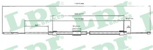 Kabel, parkeringsbremse, Bak, Høyre, BMW 3 [E46], 3 Cabriolet [E46], 3 Compact [E46], 3 Coupé [E46], 3 Touring [E46], 34411165020