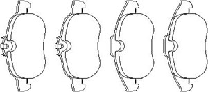Bremseklosser sett, Framaksel, OPEL SIGNUM Halvkombi, VECTRA C, VECTRA C GTS, VECTRA C Kombi, VAUXHALL SIGNUM, VECTRA Mk II, 16 05 088,