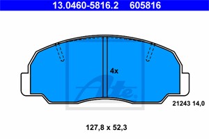Bremseklosser sett, Framaksel, DAIHATSU FEROZA Hard Top, FEROZA Soft Top, ROCKY Hard Top, ROCKY Soft Top, WILDCAT/ROCKY, 04491-60020-000