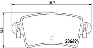 Bremseklosser sett, Bakaksel, NISSAN,OPEL,RENAULT,VAUXHALL, 1605982, 4403467, 4406000QAE, 7701206763, 9111467, 93173182, 95515197