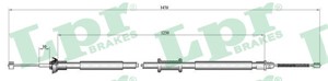 Kabel, parkeringsbremse, Bak, Høyre, Venstre, FIAT GRANDE PUNTO, PUNTO, 46845902