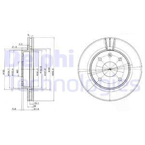 Bremseskive, Framaksel, CHEVROLET,DAEWOO, 96549782