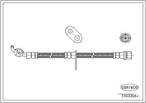 Bremseslange, Framaksel høyre, LEXUS ES, TOYOTA CAMRY, 9094702734