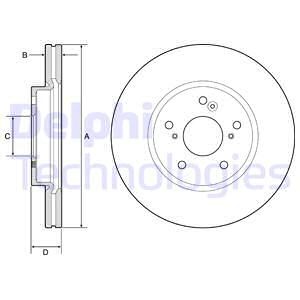 Bremseskive, HONDA HR-V, 45251T7WA01, 45251-T8MG01, 45251-T8M-G01