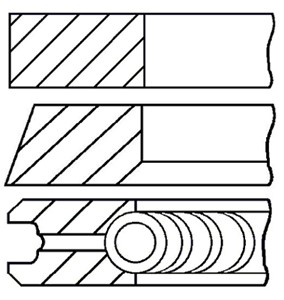 Stempelringsett, AUDI,MITSUBISHI,SEAT,SKODA,VW, 038107301A, 03G198151, 03G198151B, 03G198151D, 046107311E, 077107321C