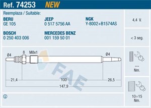 Glødeplugg, CHRYSLER,MERCEDES-BENZ, 0 517 5756 AA, 001 159 50 01, 001 159 71 01