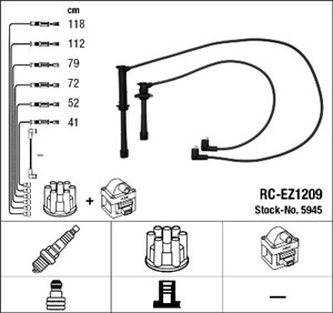 Tennledningssett, MAZDA 323 F V, 8B6P-18-140T, KF33-18-140D, ZE31-18-140