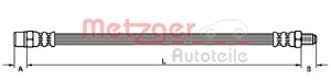 Bremseslange, framaksel, Høyre eller venstre, VOLVO S60 I, V70 II, 30665007, 30714825, 30778919