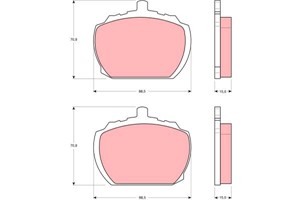 Bremseklosser sett, Framaksel, FORD,LDV,MG,ROVER,TRIUMPH,VAUXHALL, 1571569, 5010540, 5015932, 5018907, 5022397, 513083, 520243, 6150948,