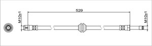 Bremseslange, Framaksel høyre, Framaksel venstre, MERCEDES-BENZ, 447 428 01 35, 447 428 42 00, 4474280135, 4474284200, A 447 428 01 35,